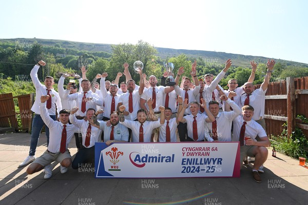 170525 - New Tredegar League Presentation - Admiral National League 6 East A - New Tredegar Celebrate lifting the trophy