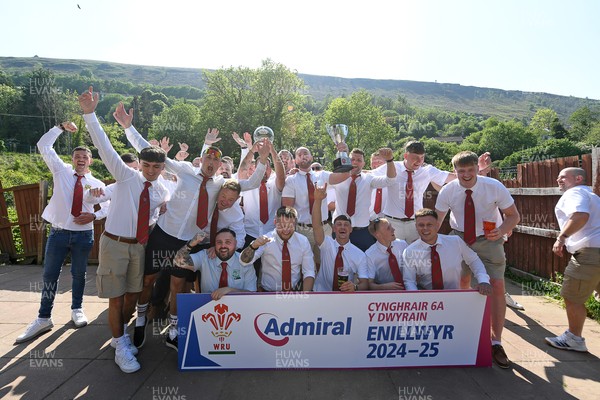 170525 - New Tredegar League Presentation - Admiral National League 6 East A - New Tredegar Celebrate lifting the trophy