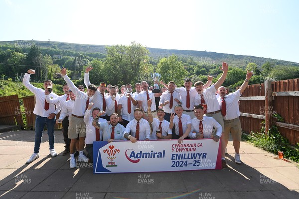 170525 - New Tredegar League Presentation - Admiral National League 6 East A - New Tredegar Celebrate lifting the trophy