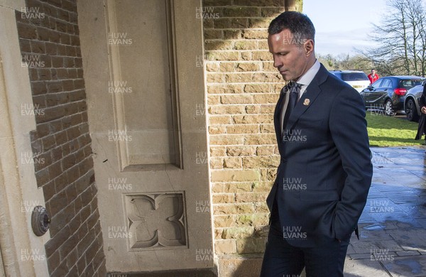 150118 - Picture shows new Wales football manager Ryan Giggs arrives at his first press conference