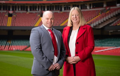 200125  New Wales Women’s Rugby Head Coach Announcement, Principality Stadium - Sean Lynn who has been appointed Head Coach of the Wales Women’s Rugby Team, with Abi Tierney Chief Executive of the WRU