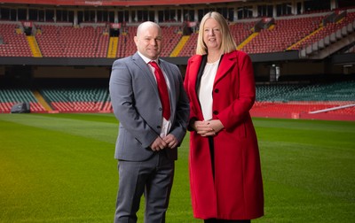 200125  New Wales Women’s Rugby Head Coach Announcement, Principality Stadium - Sean Lynn who has been appointed Head Coach of the Wales Women’s Rugby Team, with Abi Tierney Chief Executive of the WRU