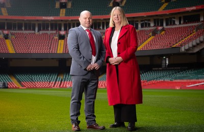 200125  New Wales Women’s Rugby Head Coach Announcement, Principality Stadium - Sean Lynn who has been appointed Head Coach of the Wales Women’s Rugby Team, with Abi Tierney Chief Executive of the WRU