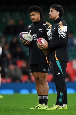 211125 - New Zealand Rugby Captains Run - Leicester Fainga'anuku during training ahead of the game against Wales tomorrow