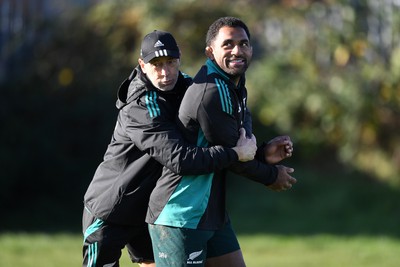 181125 - New Zealand Rugby Training - Sevu Reece during training ahead of their upcoming match against Wales