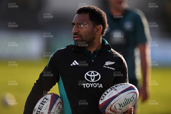 181125 - New Zealand Rugby Training - Sevu Reece during training ahead of their upcoming match against Wales