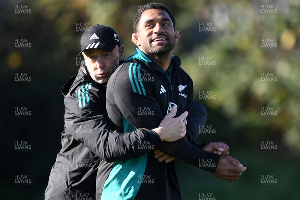 181125 - New Zealand Rugby Training - Sevu Reece during training ahead of their upcoming match against Wales