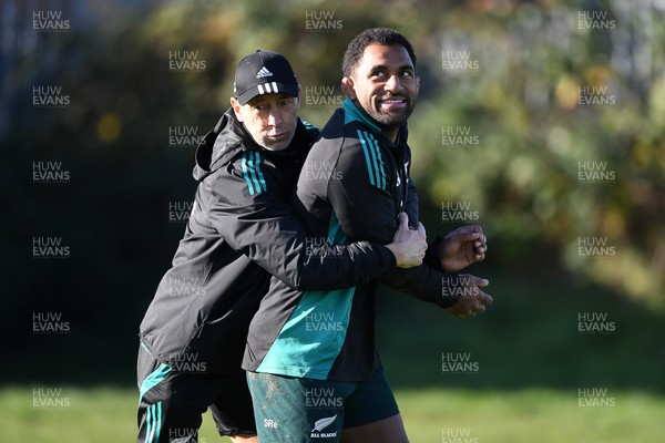181125 - New Zealand Rugby Training - Sevu Reece during training ahead of their upcoming match against Wales