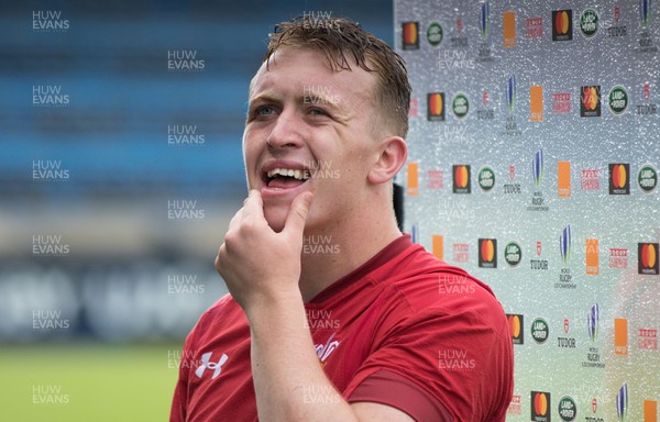 030618 - New Zealand U20 v Wales U20, World Rugby U20 Championship 2018, Pool A - Tommy Reffell of Wales waits to give media interviews at the end of the match