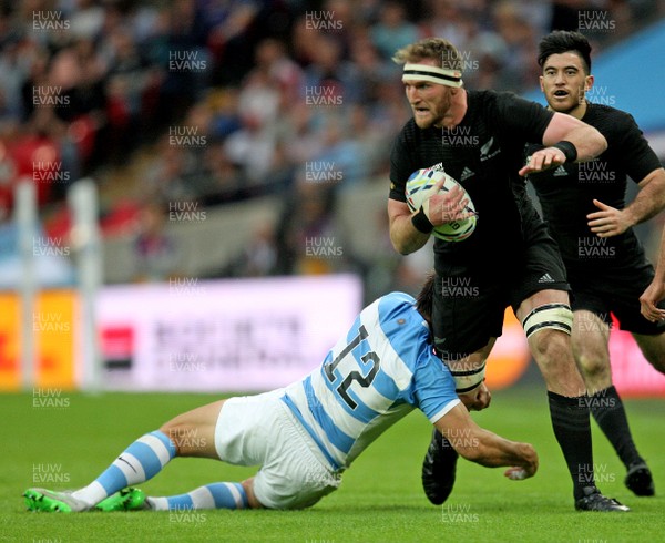 200915  - New Zealand vs Argentina -  IRB Rugby World Cup 2015 Group C -Kieran Reid of New Zealand surges forward