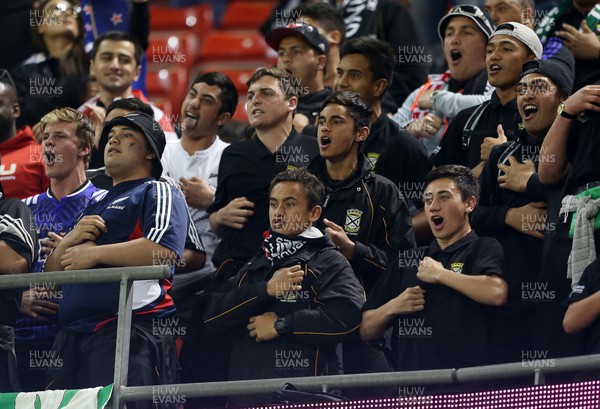 021015 - New Zealand v Georgia - Rugby World Cup - A group of New Zealand fans perform the Haka to the All Blacks at full time