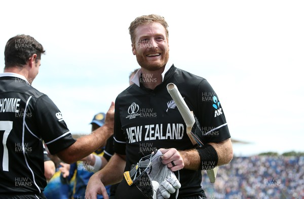 010619 - New Zealand v Sri Lanka - ICC Cricket Worls Cup 2019 - Martin Guptill of New Zealand smiles as he walks off the field after winning the game