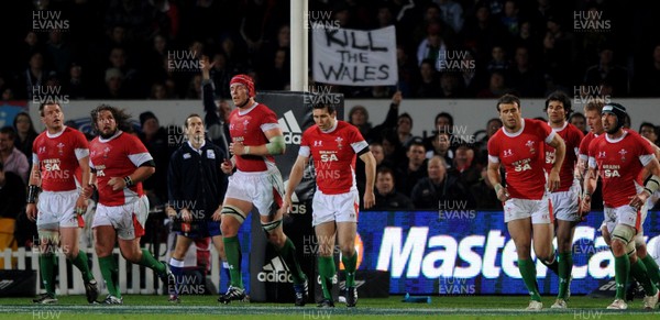 19.06.10 - New Zealand v Wales - 2010 Steinlager Series - Wales players look dejected after a New Zealand try. 