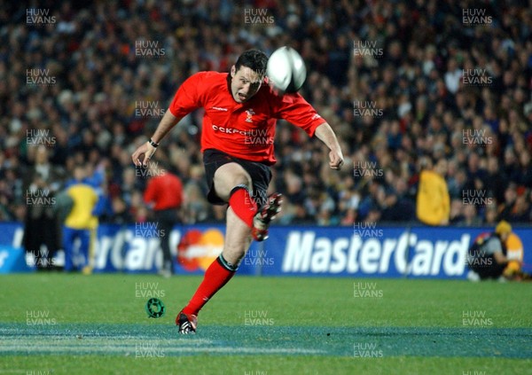 210603 - New Zealand v Wales - Wales Tour of Australasia - Stephen Jones scores Wales' only points of the game