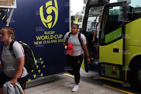 291022 - New Zealand v Wales, Women’s World Cup Quarter-Final -  Sisilia Tuipulotu of Wales arrives