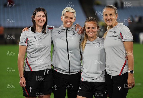 291022 - New Zealand v Wales, Women’s World Cup Quarter-Final - Gwennan Williams, Hannah John, Cara Jones and Jo Perkins 