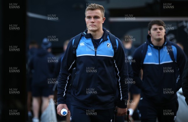 111117 - Newcastle Falcons v Cardiff Blues - Anglo-Welsh Cup - The Cardiff Blues players arrive at the stadium