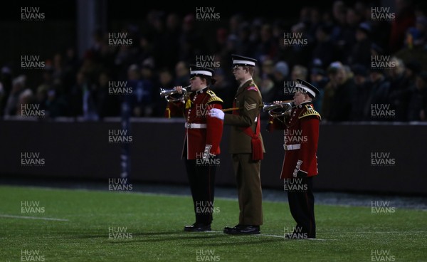 111117 - Newcastle Falcons v Cardiff Blues - Anglo-Welsh Cup - A two minute silence to mark Remembrance Day