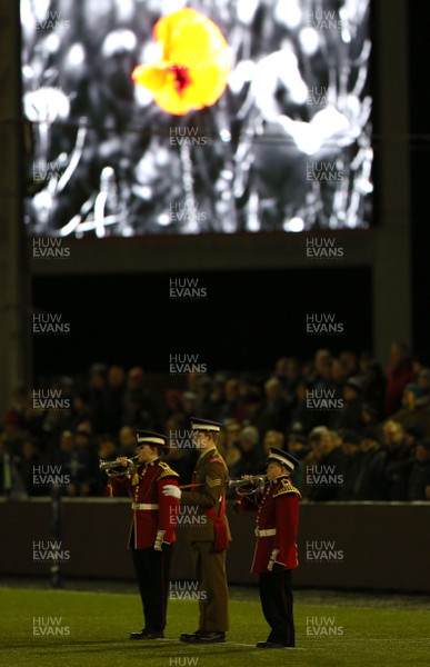 111117 - Newcastle Falcons v Cardiff Blues - Anglo-Welsh Cup - A two minute silence to mark Remembrance Day