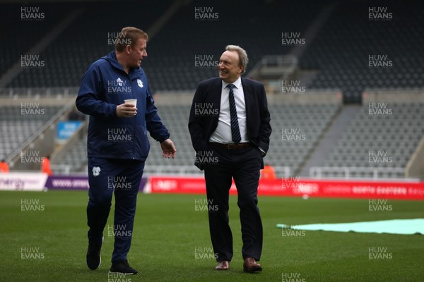 190119 - Newcastle United v Cardiff City - Premier League - The Cardiff City manager Neil Warnock checks out the St James' Park pitch