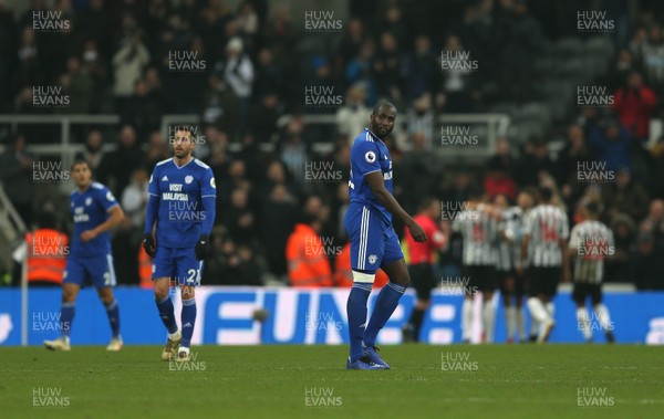 190119 - Newcastle United v Cardiff City - Premier League - Cardiff City players after Ayoze Perez of Newcastle United puts his team 3-0 up