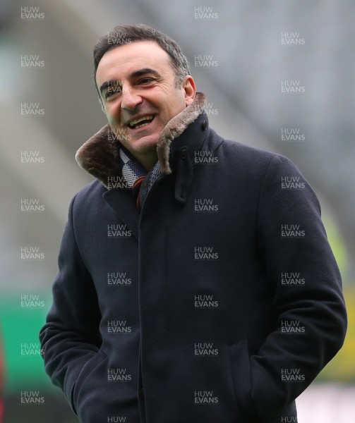 130118 - Newcastle United v Swansea City - Premier League -  Swansea City manager Carlos Carvalhal prior to kick off