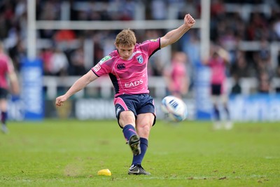 11.04.10 - Newcastle Falcons v Cardiff Blues - Amlin Challenge Cup Quarter Final - Ben Blair of Cardiff Blues converts a try. 