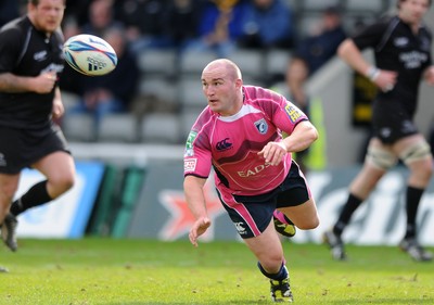 11.04.10 - Newcastle Falcons v Cardiff Blues - Amlin Challenge Cup Quarter Final - Gareth Williams of Cardiff Blues gets the ball away. 