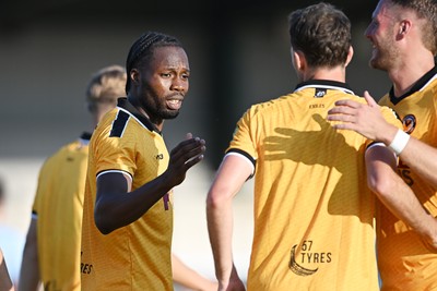 080726 - Newport City v Newport County - Pre Season Friendly - Yahya Bamba of Newport County scores the first goal of the game