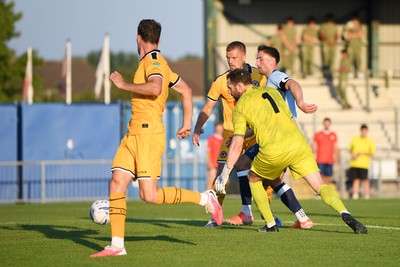 080726 - Newport City v Newport County - Pre Season Friendly - Cole Jarvis of Newport County scores a goal