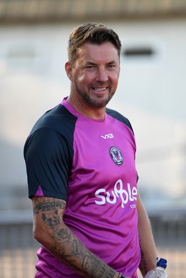 080726 - Newport City v Newport County - Pre Season Friendly - Newport County interim Head Coach, Chris Todd