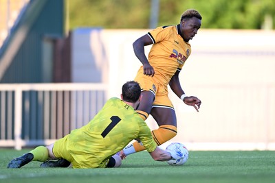 080726 - Newport City v Newport County - Pre Season Friendly - Shaquille Gwengwe of Newport County scores a goal
