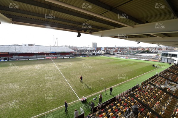 130219 - Newport County AFC Media Day - A general view of Rodney Parade, Newport