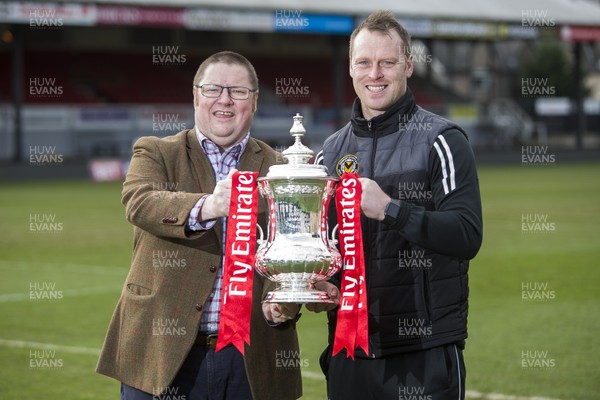 250118 - Newport County - FA Cup preview - Newport County Chairman Gavin Foxall and Manager Michael Flynn