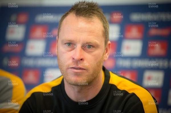 230119 - Newport County Press Conference - Newport County manager Michael Flynn during press conference ahead of the clubs FA Cup match against Middlesbrough