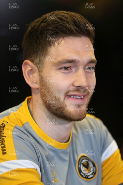 150219 - Newport County Press Conference ahead of their FA Cup match with Manchester City - Joe Day talks to the press