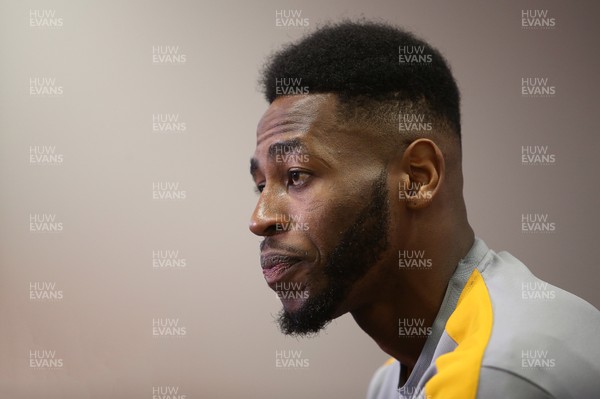 040119 - Newport County Media Interviews prior to their 3rd Round FA Cup game with Leicester City - Jamille Matt of Newport County speaks to the media