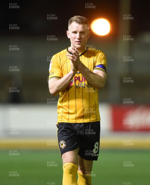 090424 - Newport County v Accrington Stanley - Sky Bet League Two - Bryn Morris of Newport County at full time