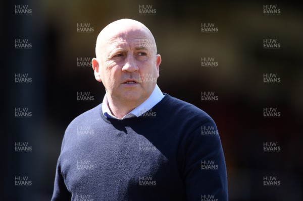 220417 - Newport County v Accrington Stanley - SkyBet League 2 - Accrington Stanley manager John Coleman