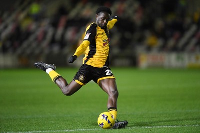 270126 - Newport County v Accrington Stanley - Sky Bet League 2 - Nathan Opoku of Newport County takes a shot