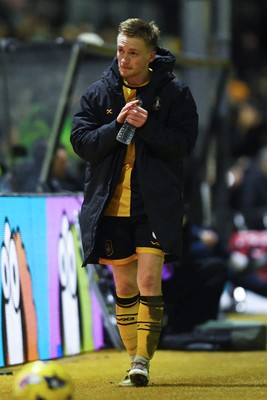 270126 - Newport County v Accrington Stanley - Sky Bet League 2 - A deflated Matt Smith of Newport County after leaving the pitch injured