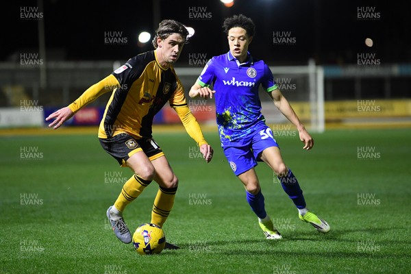 270126 - Newport County v Accrington Stanley - Sky Bet League 2 - Harrison Biggins of Newport County is challenged by Isaac Heath of Accrington
