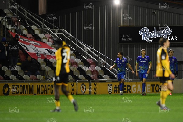 270126 - Newport County v Accrington Stanley - Sky Bet League 2 - Isaac Sinclair of Accrington celebrates to the Accrington fans after scoring a goal
