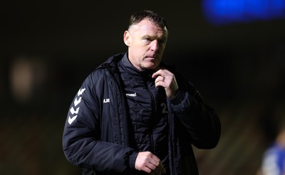 140323 - Newport County v AFC Wimbledon, EFL Sky Bet League 2 -Newport County manager Graham Coughlan at the end of the match