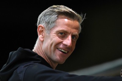 230925 - Newport County v Arsenal U21 - Vertu Trophy - Newport County Manager, David Hughes