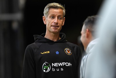 230925 - Newport County v Arsenal U21 - Vertu Trophy - Newport County Manager, David Hughes