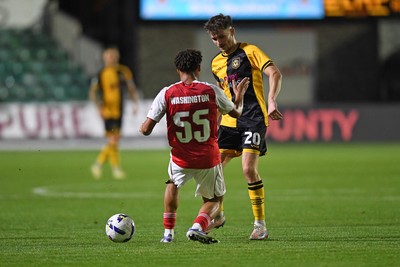 230925 - Newport County v Arsenal U21 - Vertu Trophy - Ben Lloyd of Newport County
