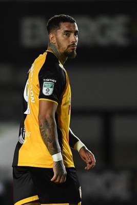 230925 - Newport County v Arsenal U21 - Vertu Trophy - Courtney Baker-Richardson of Newport County