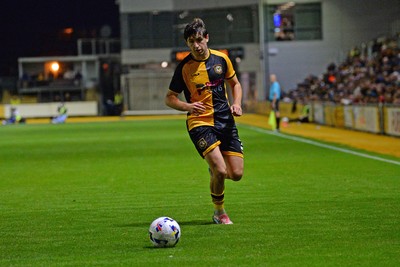 230925 - Newport County v Arsenal U21 - Vertu Trophy - Anthony Glennon of Newport County