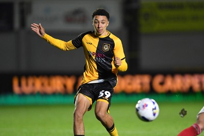 230925 - Newport County v Arsenal U21 - Vertu Trophy - Myles Mckenzie of Newport County